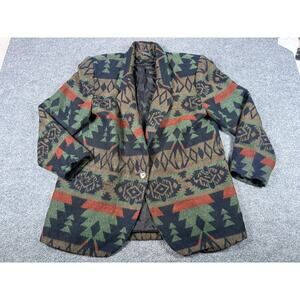 Vintage Options Melrose Women's Jacket Blazer Sz Large Aztec Southwestern Native